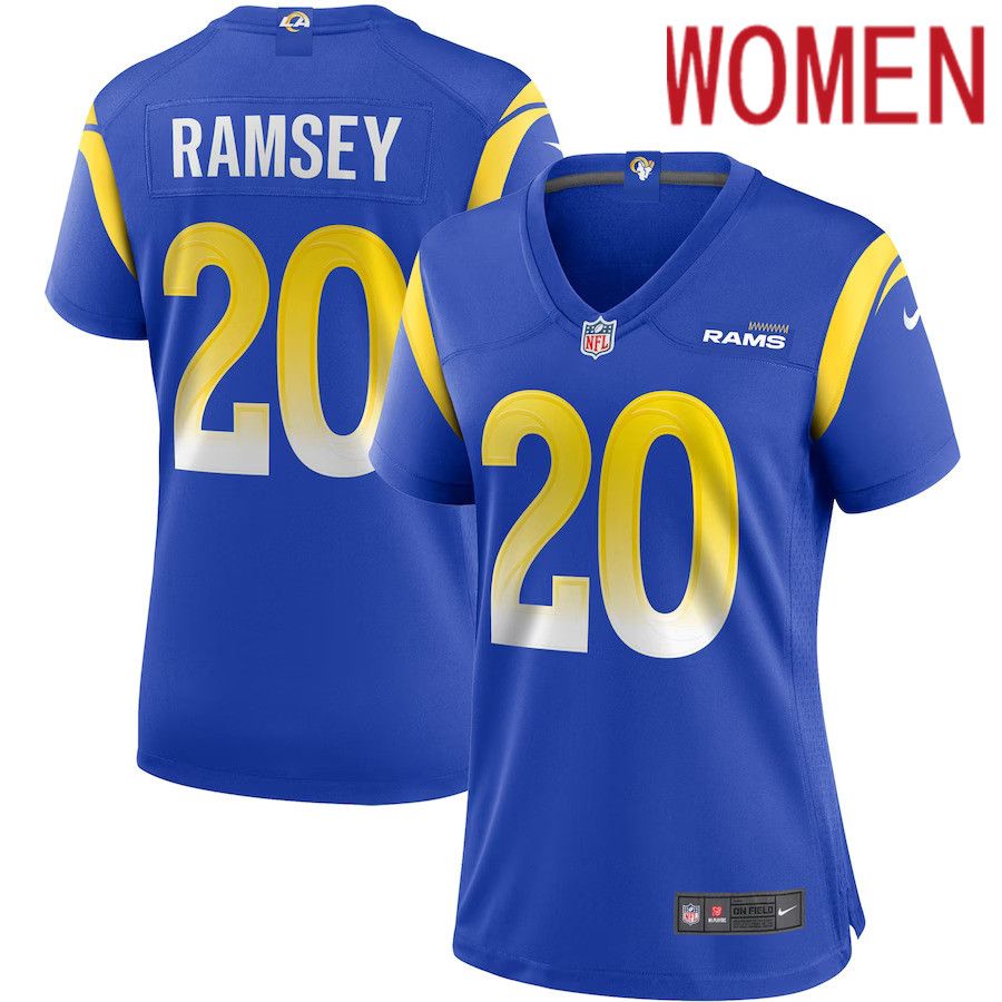 Women Los Angeles Rams 20 Jalen Ramsey Nike Royal Game NFL Jersey